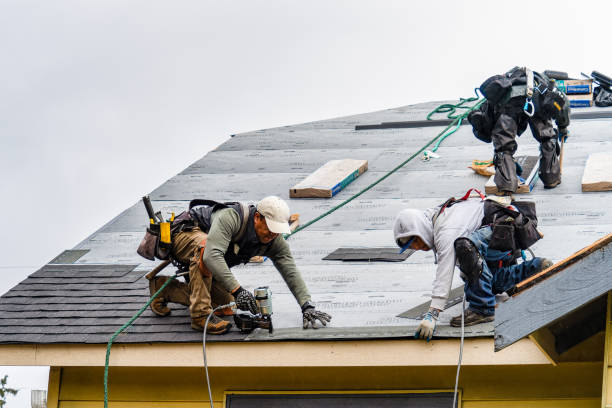 Professional Gutter Installation technician working in San Andreas, CA